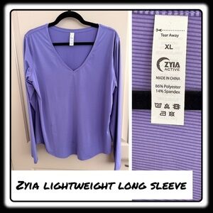 Zyia Purple Primo long sleeve tee XL vneck